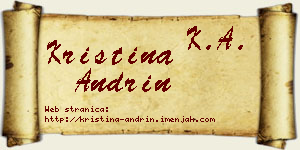 Kristina Andrin vizit kartica